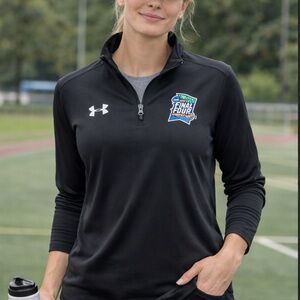 Under Armour Women’s Black Quarter-Zip Pullover with Final Four Patch